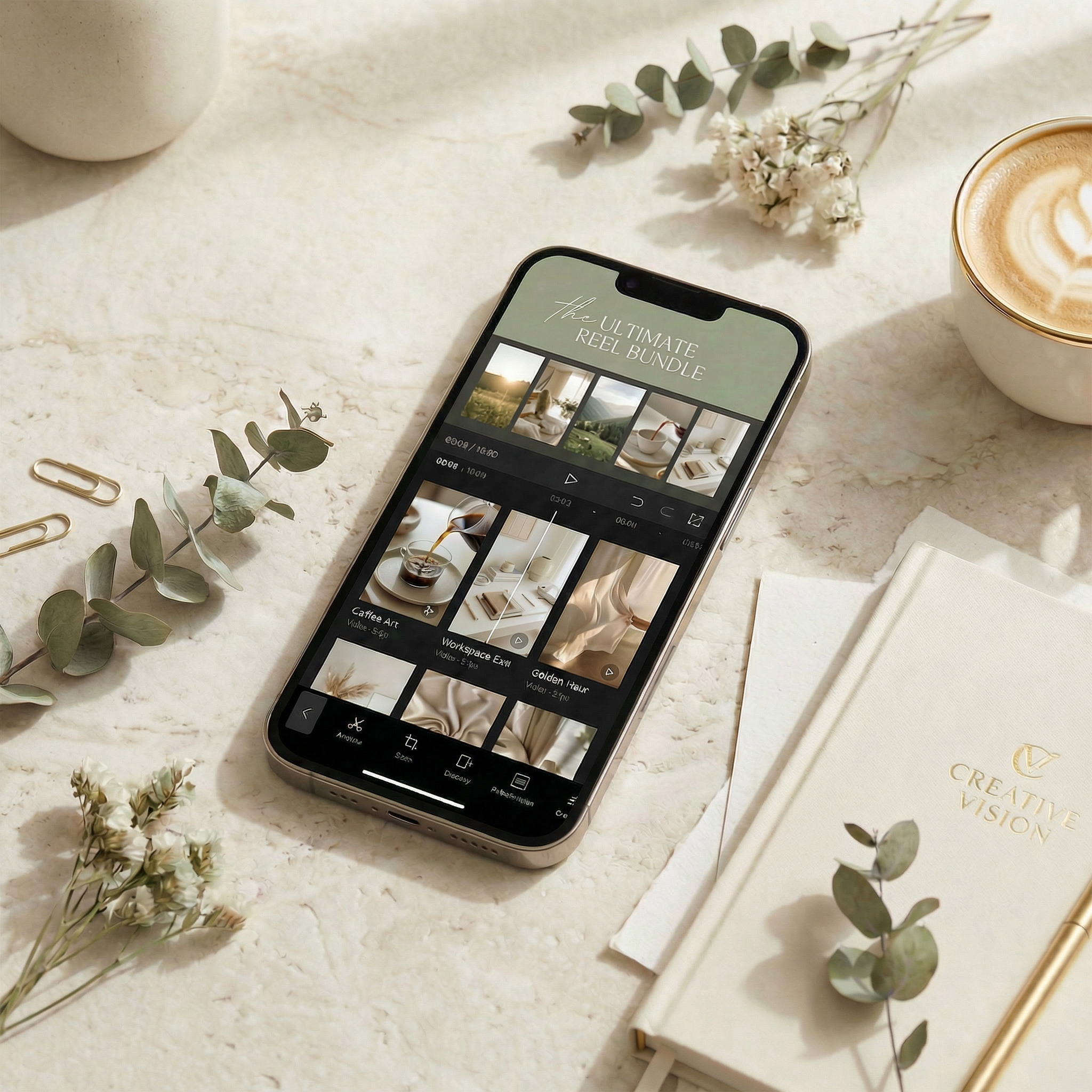 Ultimate Reel Bundle - 896+ aesthetic stock videos for social media reels, stories, and video marketing content